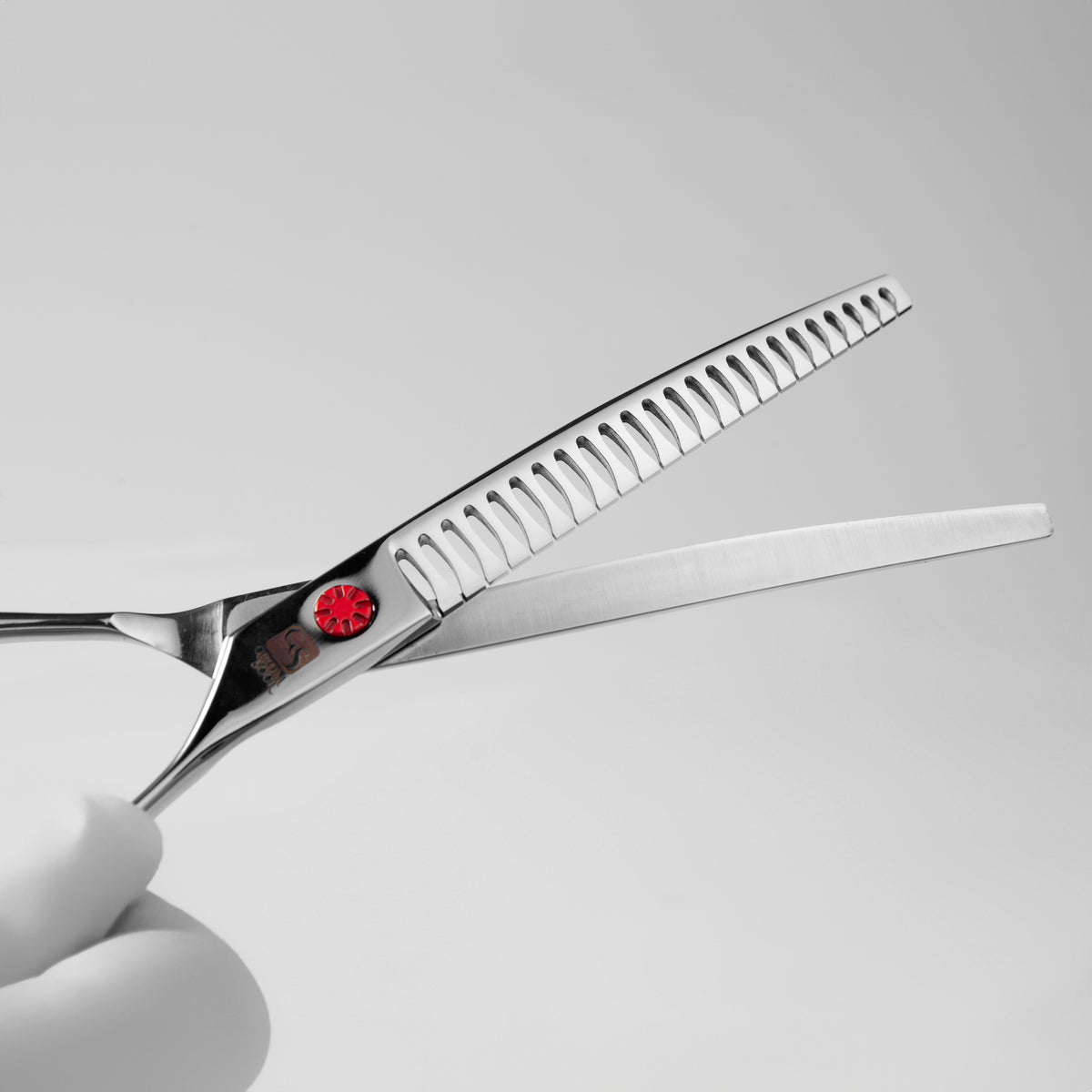 Curved finishing shears for dog grooming Groom Soul Elements Fire, 7.5 inches