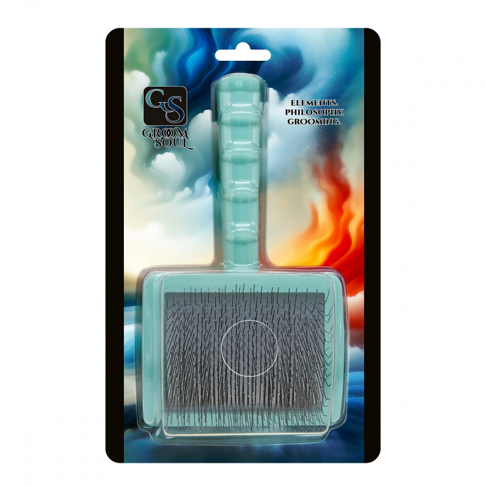 Большая пуходёрка для животных с удлинёнными зубцами – Groom Soul Pro Series Extra Long Pins Mint