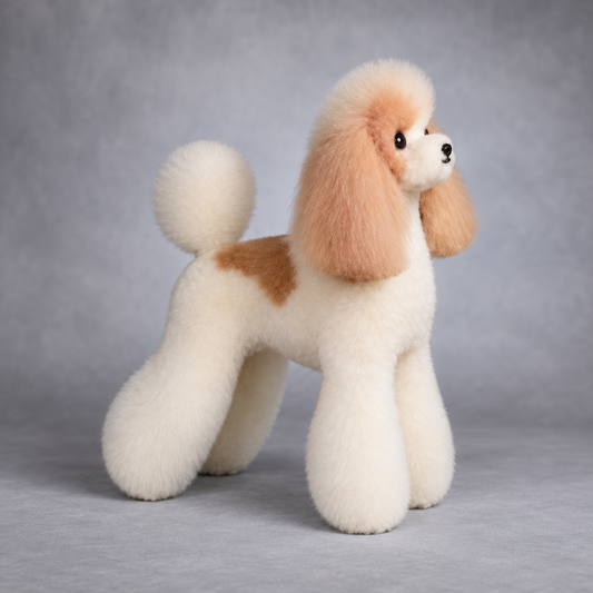Teddy Ganzkörperfell, Champagner-Weiß (Teddy full body hair (Champagne and white)