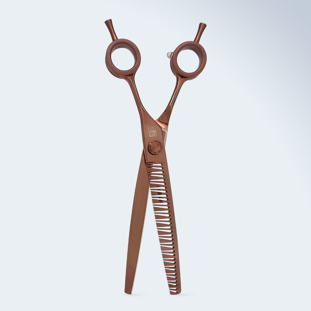 Gebogene Chunker-Schere für die Hundepflege Groom Soul Harmonia, 7,5 Zoll