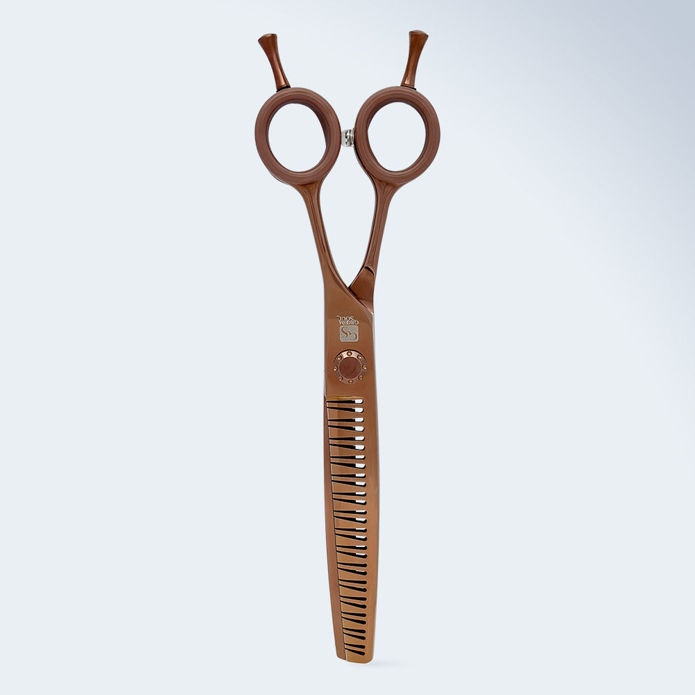 Gebogene Chunker-Schere für die Hundepflege Groom Soul Harmonia, 7 Zoll