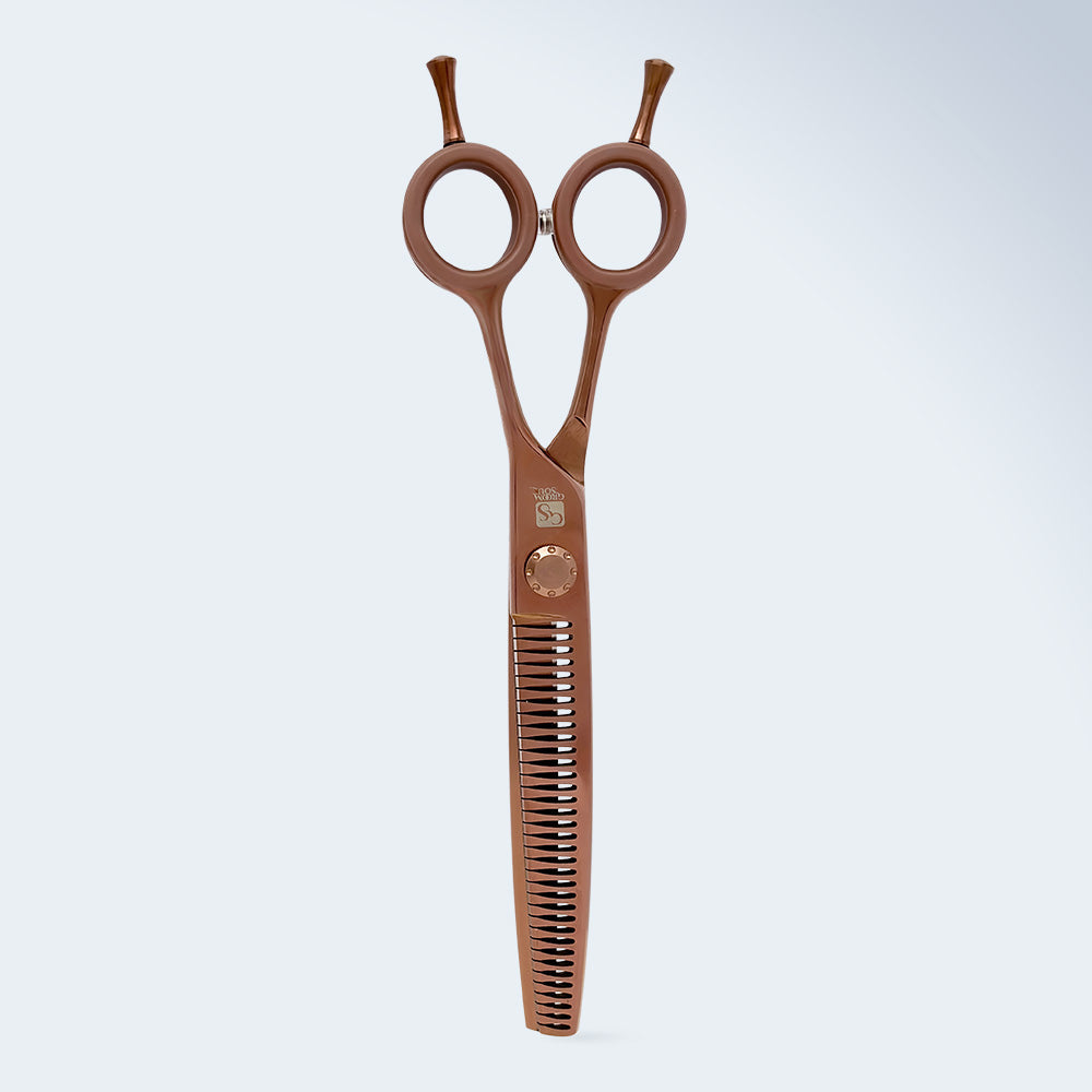 Groom Soul Harmonia Curved Chunking Shears for Dog Grooming, 7 inches