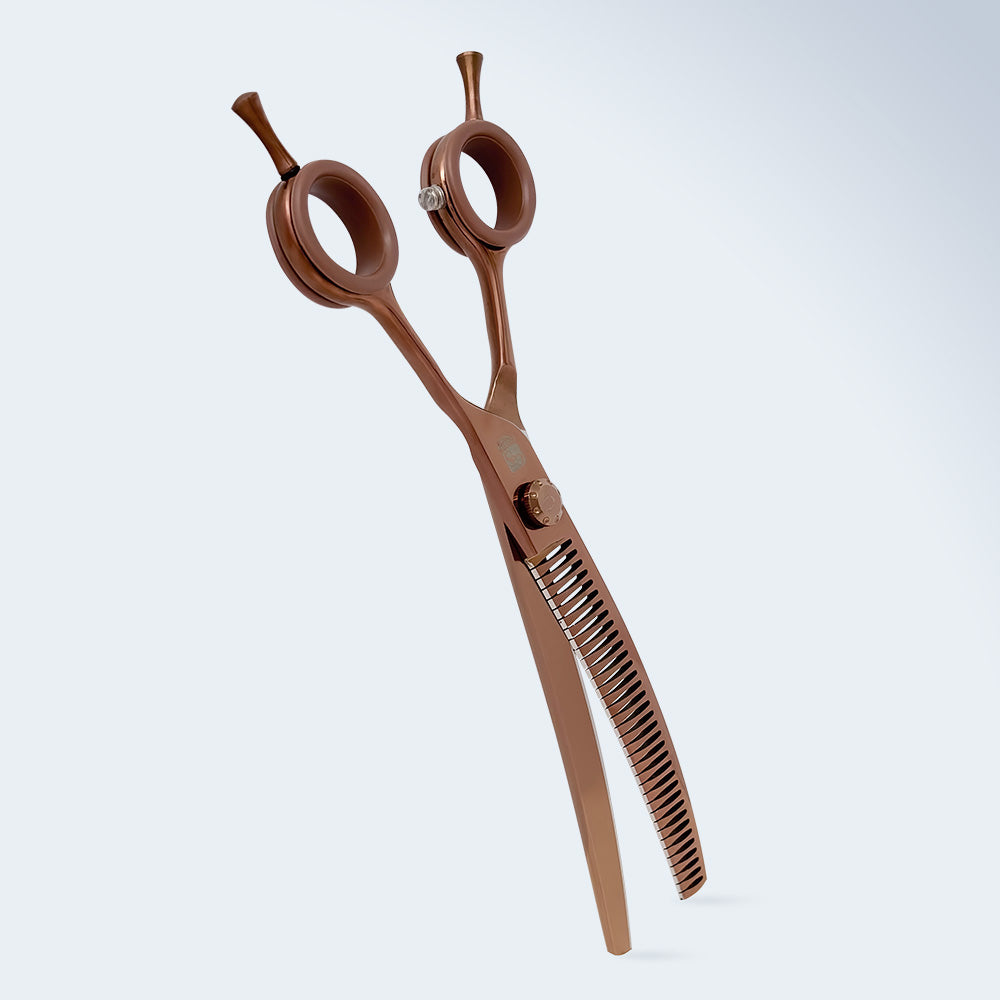 Groom Soul Harmonia Curved Chunking Shears for Dog Grooming, 7 inches