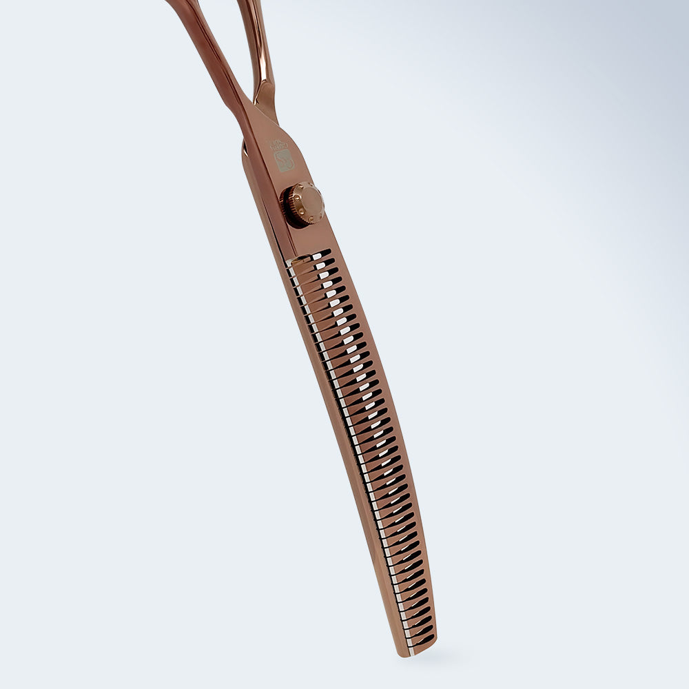 Groom Soul Harmonia Curved Chunking Shears for Dog Grooming, 7.5 inches
