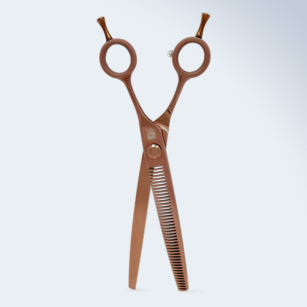 Groom Soul Harmonia Curved Chunking Shears for Dog Grooming, 7.5 inches