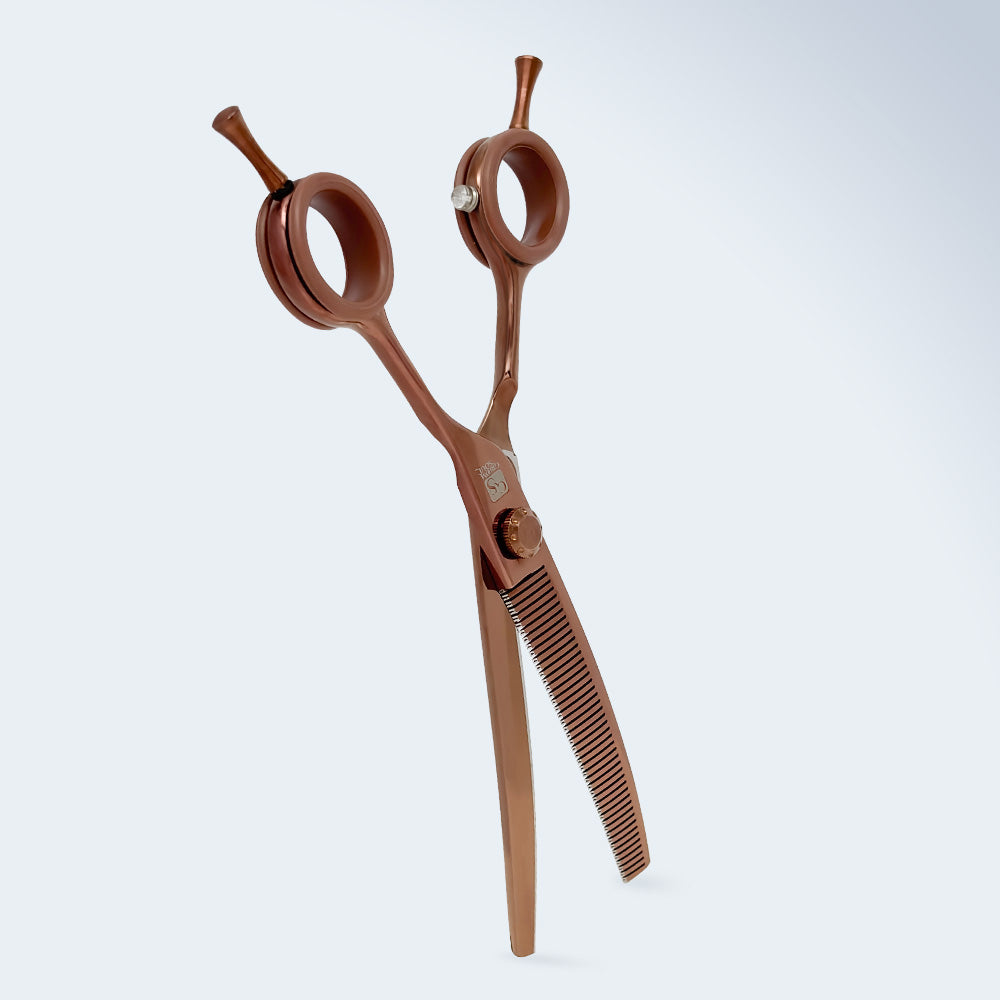 Groom Soul Harmonia curved grooming scissors for dogs, 6.5 inches