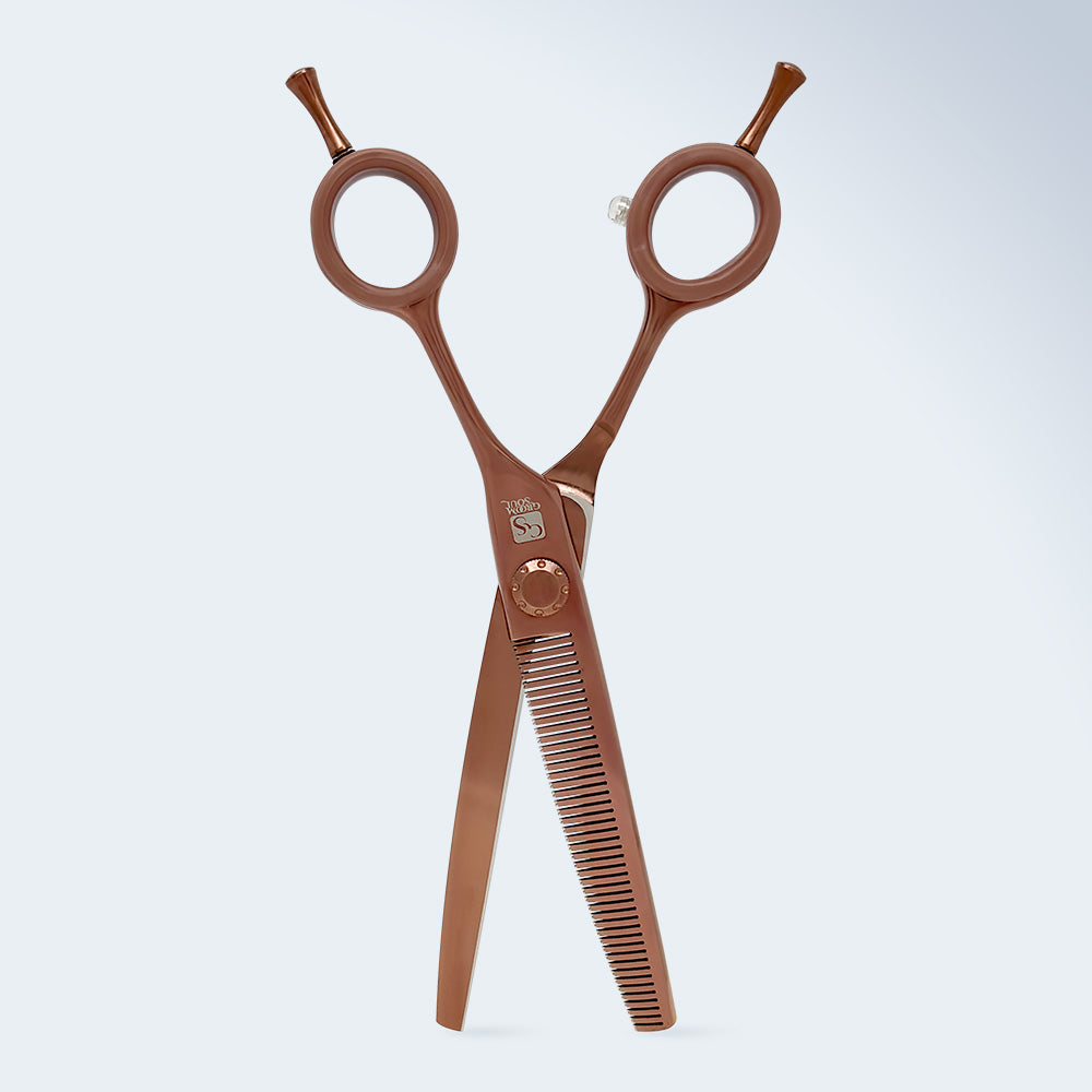 Groom Soul Harmonia curved grooming scissors for dogs, 6.5 inches