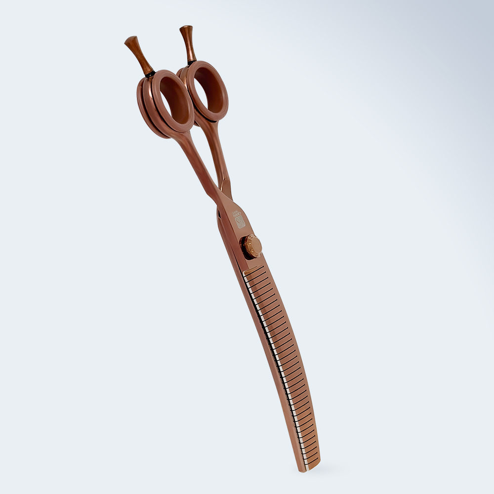 Groom Soul Harmonia curved grooming shears for dogs, 7 inches