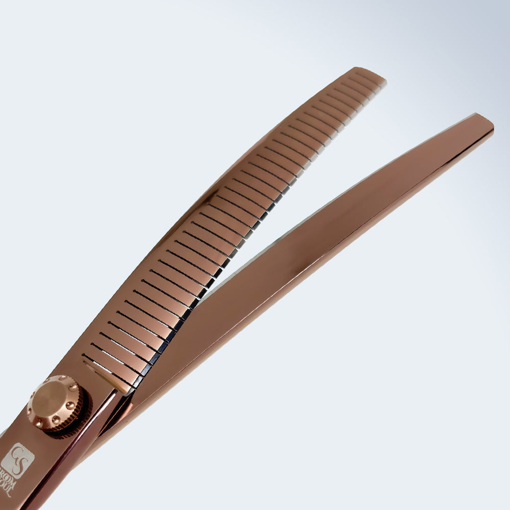 Groom Soul Harmonia curved grooming shears for dogs, 7 inches