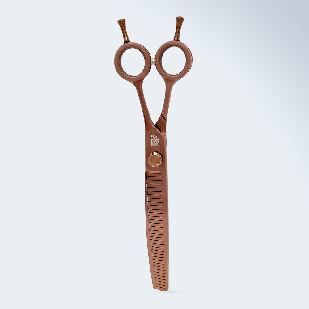 Groom Soul Harmonia curved grooming shears for dogs, 7 inches