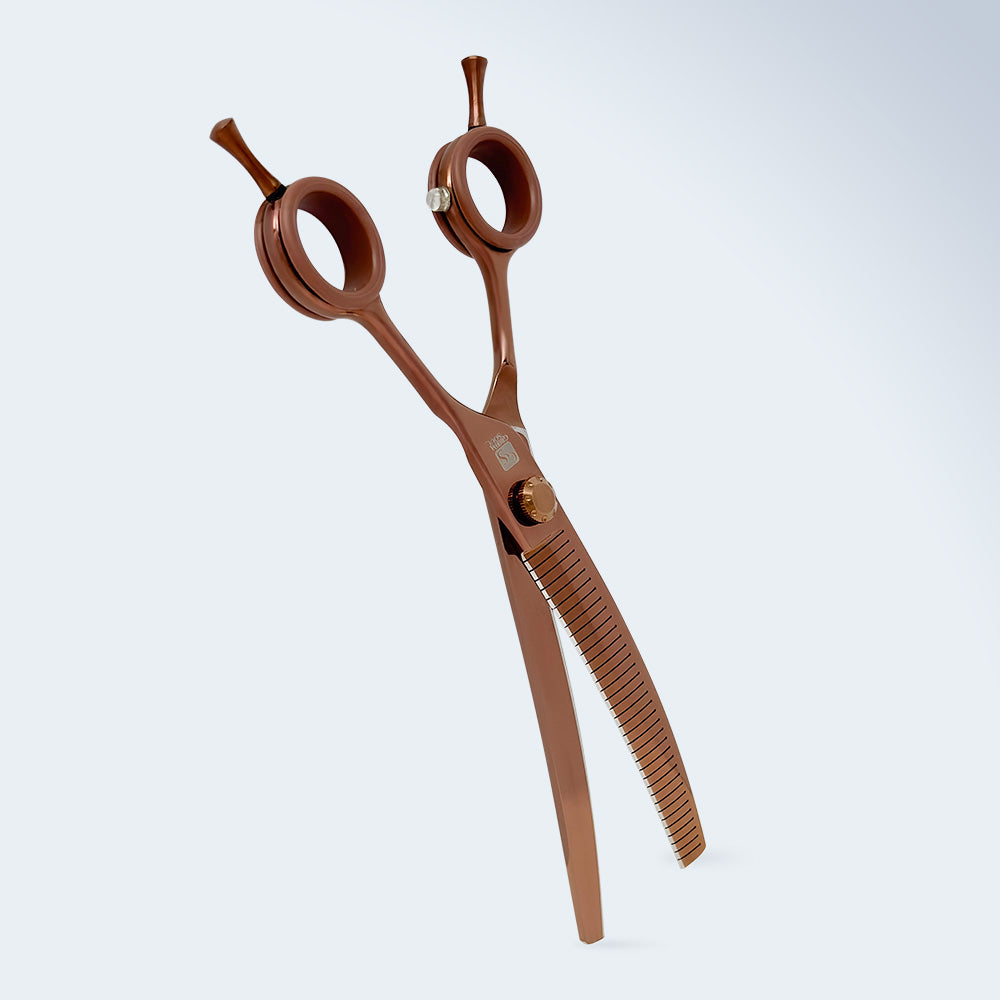 Groom Soul Harmonia curved grooming shears for dogs, 7 inches