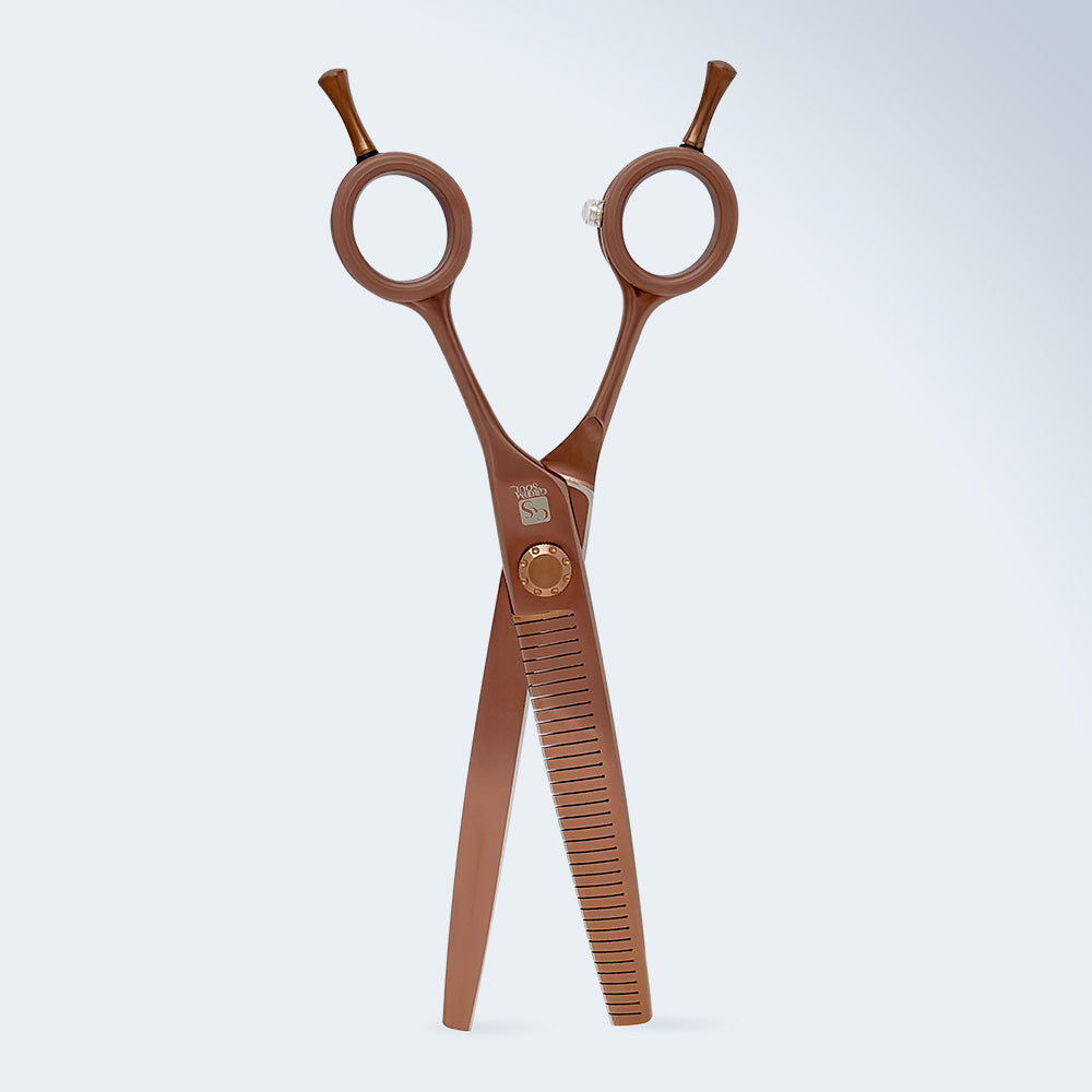 Groom Soul Harmonia curved grooming shears for dogs, 7 inches