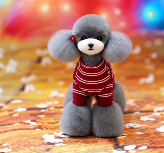 Teddy Ganzkörperfell, Grau-Weiß (Teddy full body hair (grey and white)