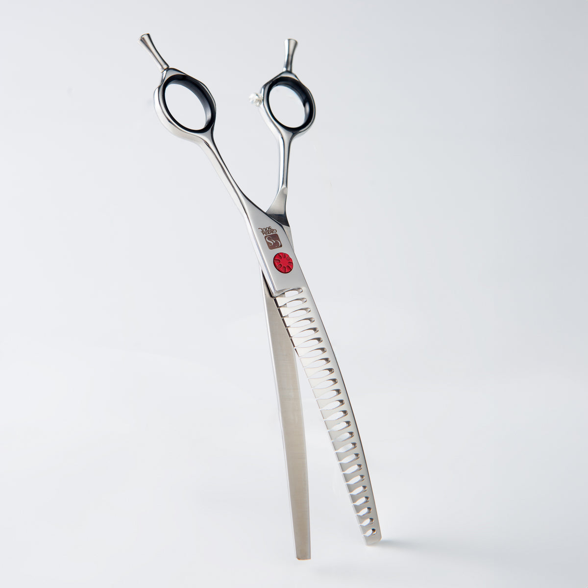 Curved finishing shears for dog grooming Groom Soul Elements Fire, 7.5 inches