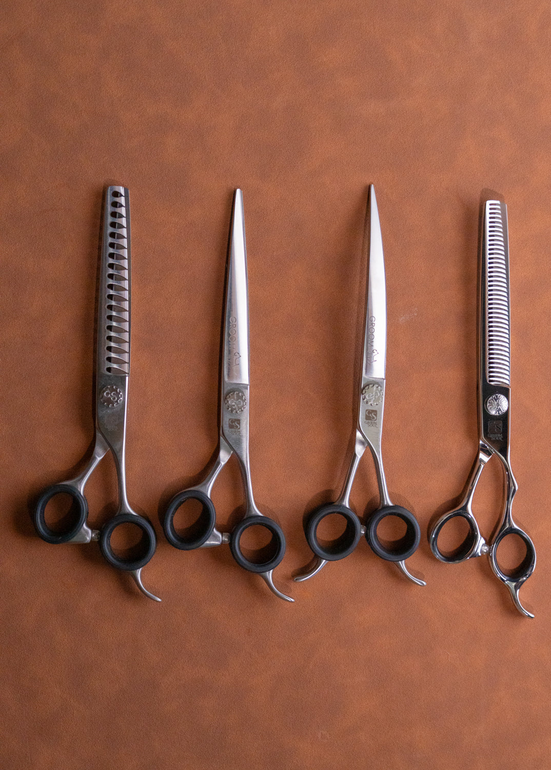 Groom Soul Basic Jazz – Professionelles Grooming-Scheren-Set, 4-teilig