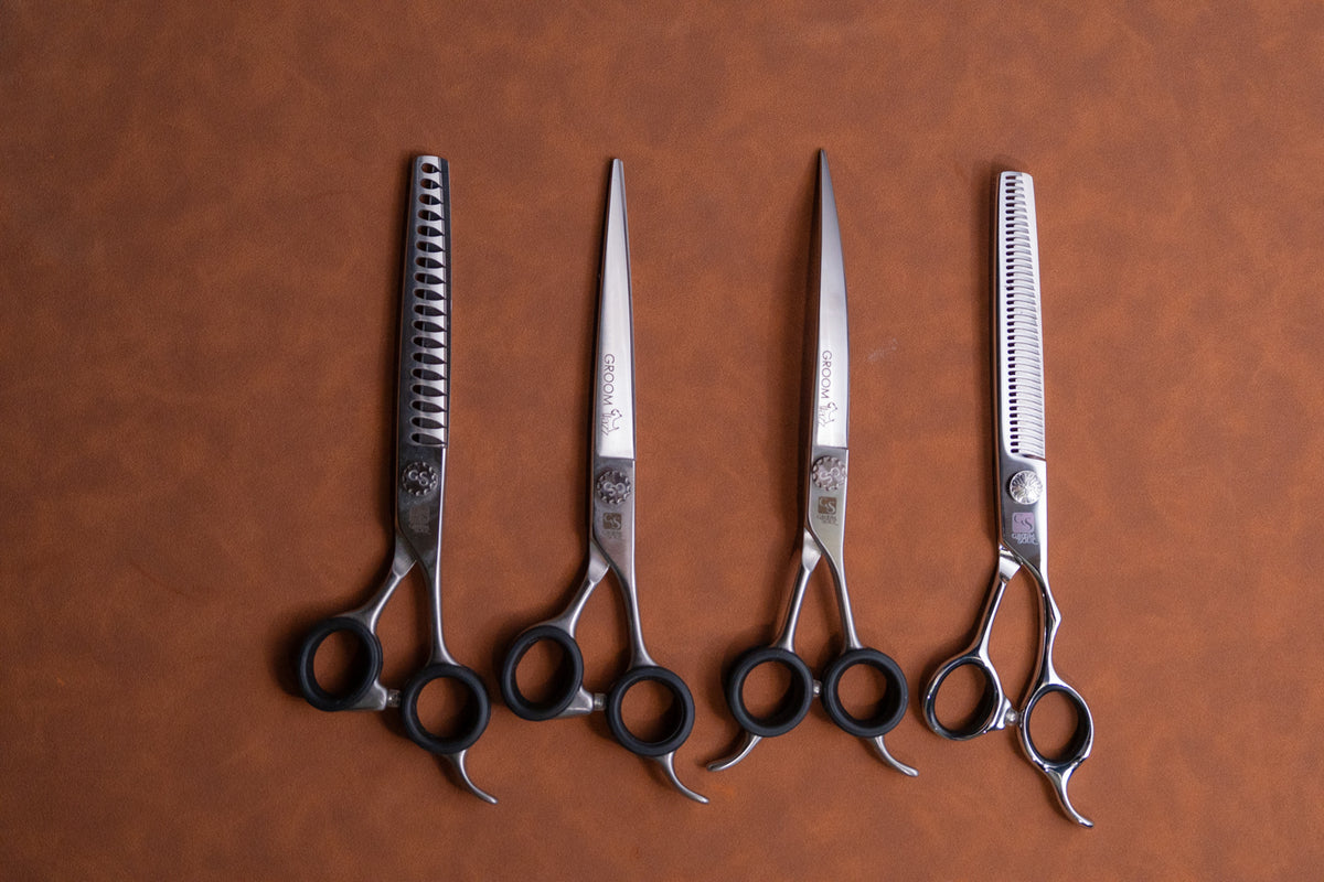 Groom Soul Basic Jazz – Professionelles Grooming-Scheren-Set, 4-teilig
