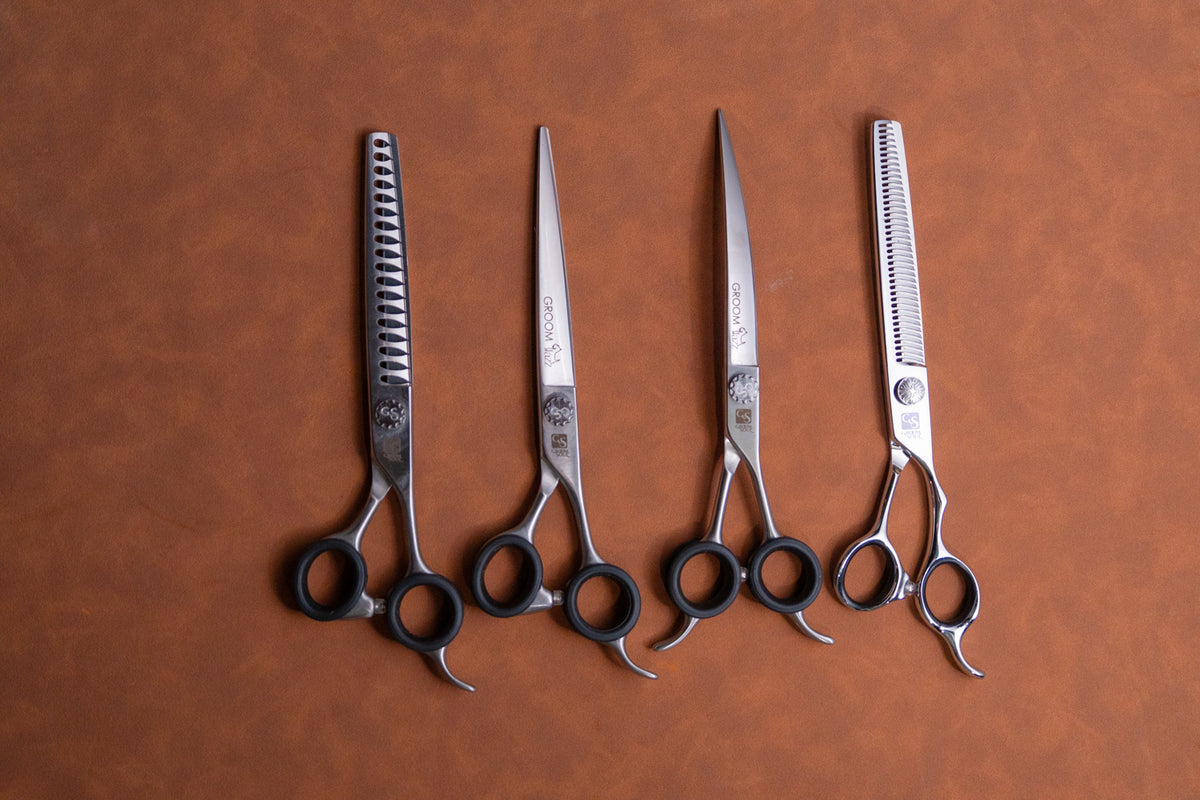 Groom Soul Basic Jazz – Professionelles Grooming-Scheren-Set, 4-teilig