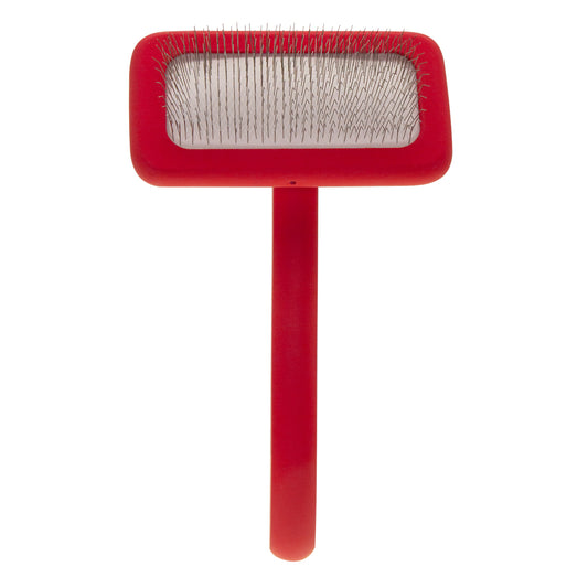 Kleine Zupfbürste für Tiere mit mittellangen Zinken Groom Soul Natural Series Soft Pins Red