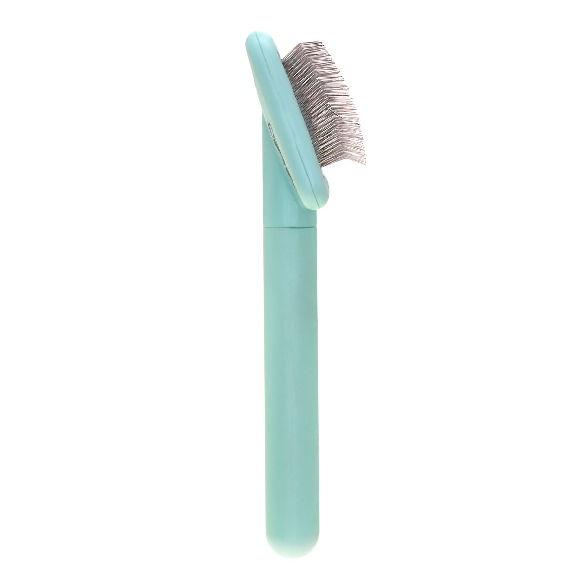 Small slicker brush for pets with medium-length bristles Groom Soul Basic Series Soft Pins Mint