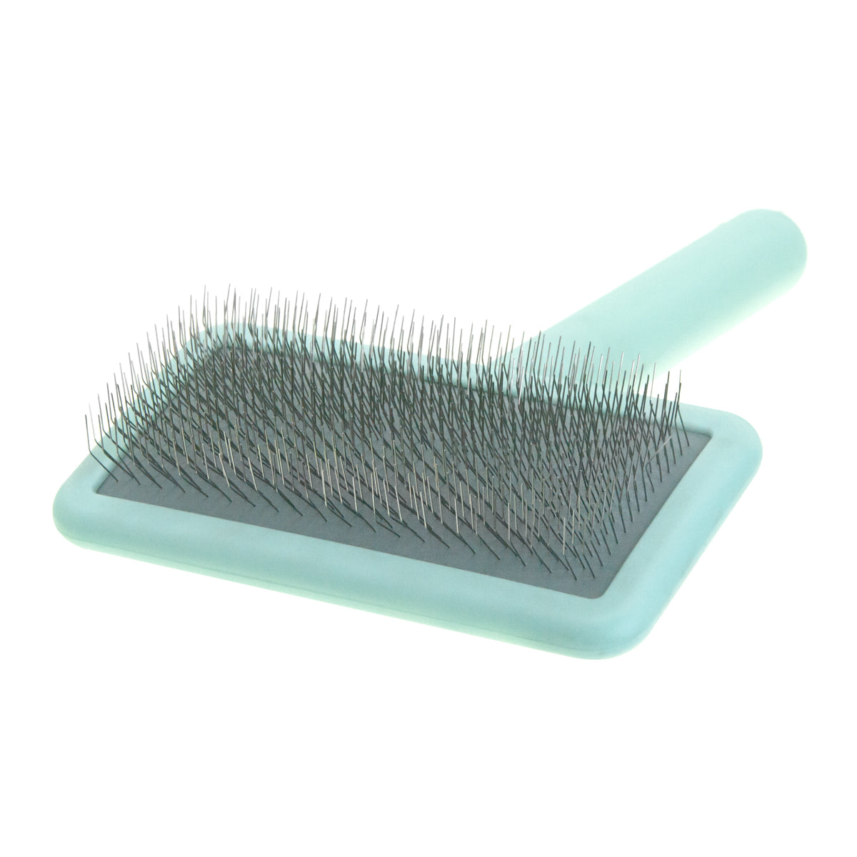 Small slicker brush for pets with medium-length bristles Groom Soul Basic Series Soft Pins Mint