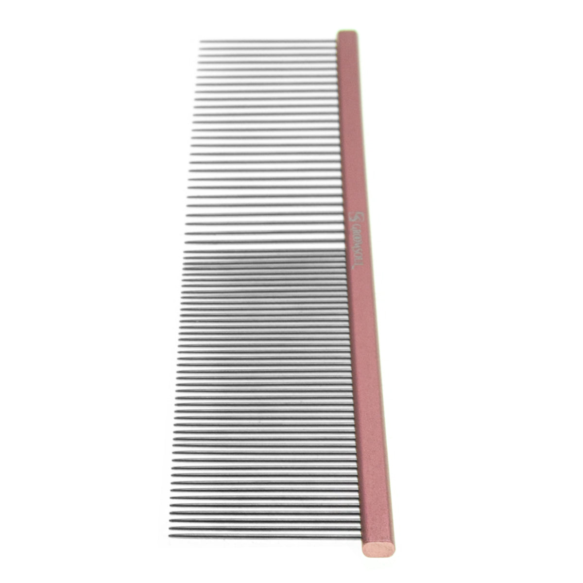 Groom Soul Pink Series metal comb for pets, 19 cm