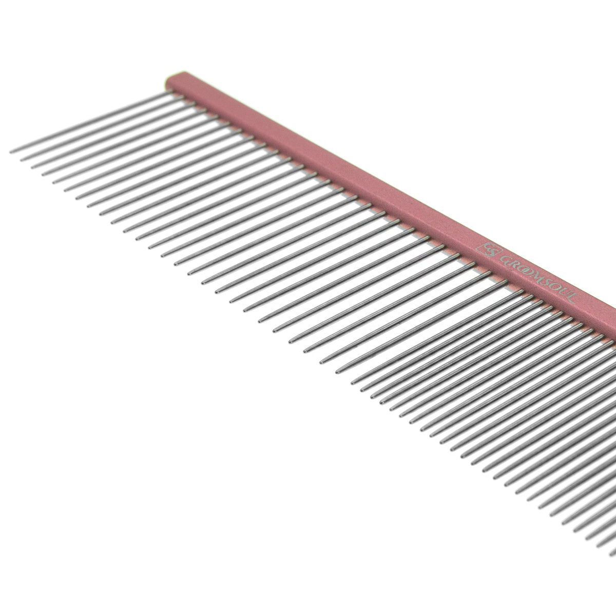 Groom Soul Pink Series metal comb for pets, 19 cm