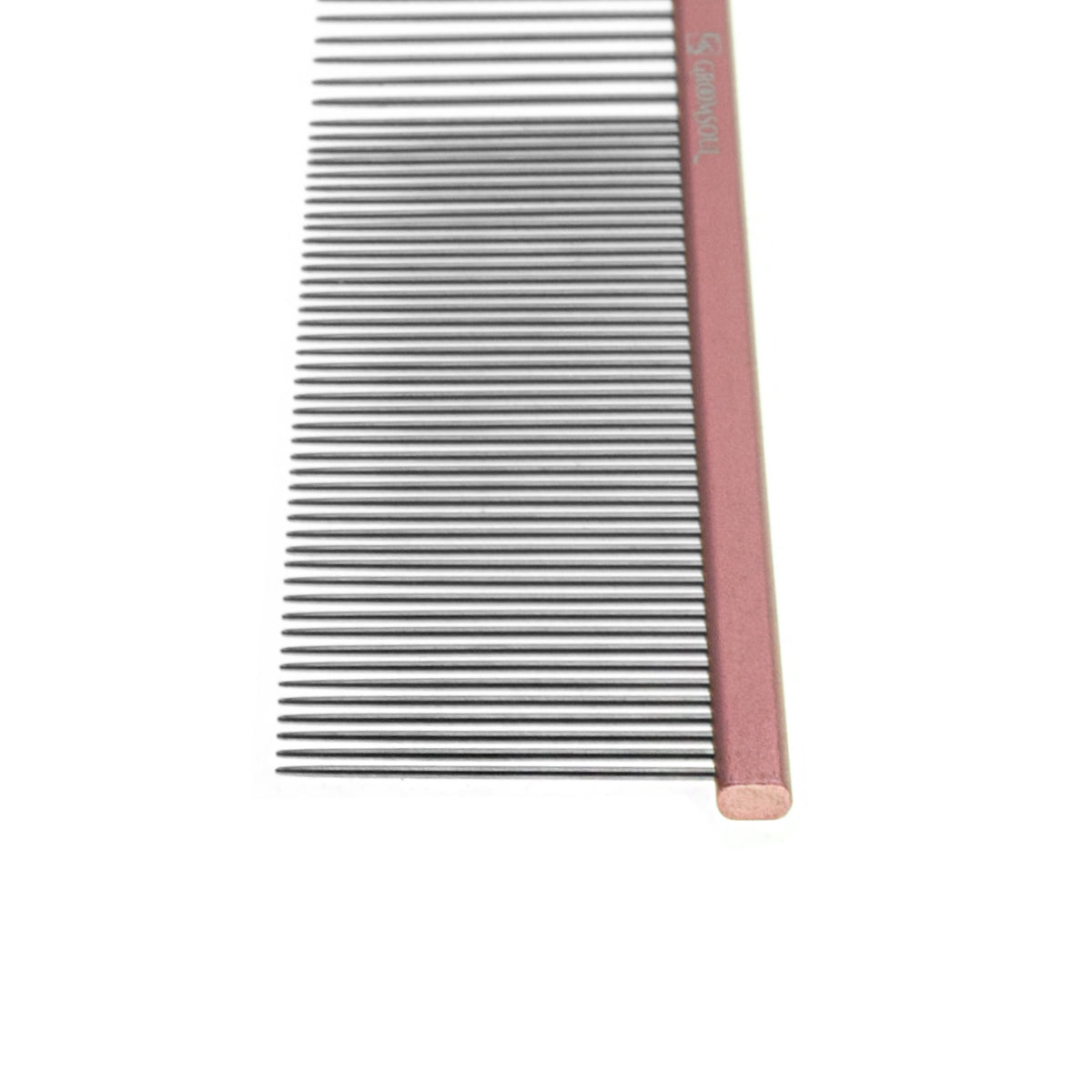Groom Soul Pink Series metal comb for pets, 19 cm