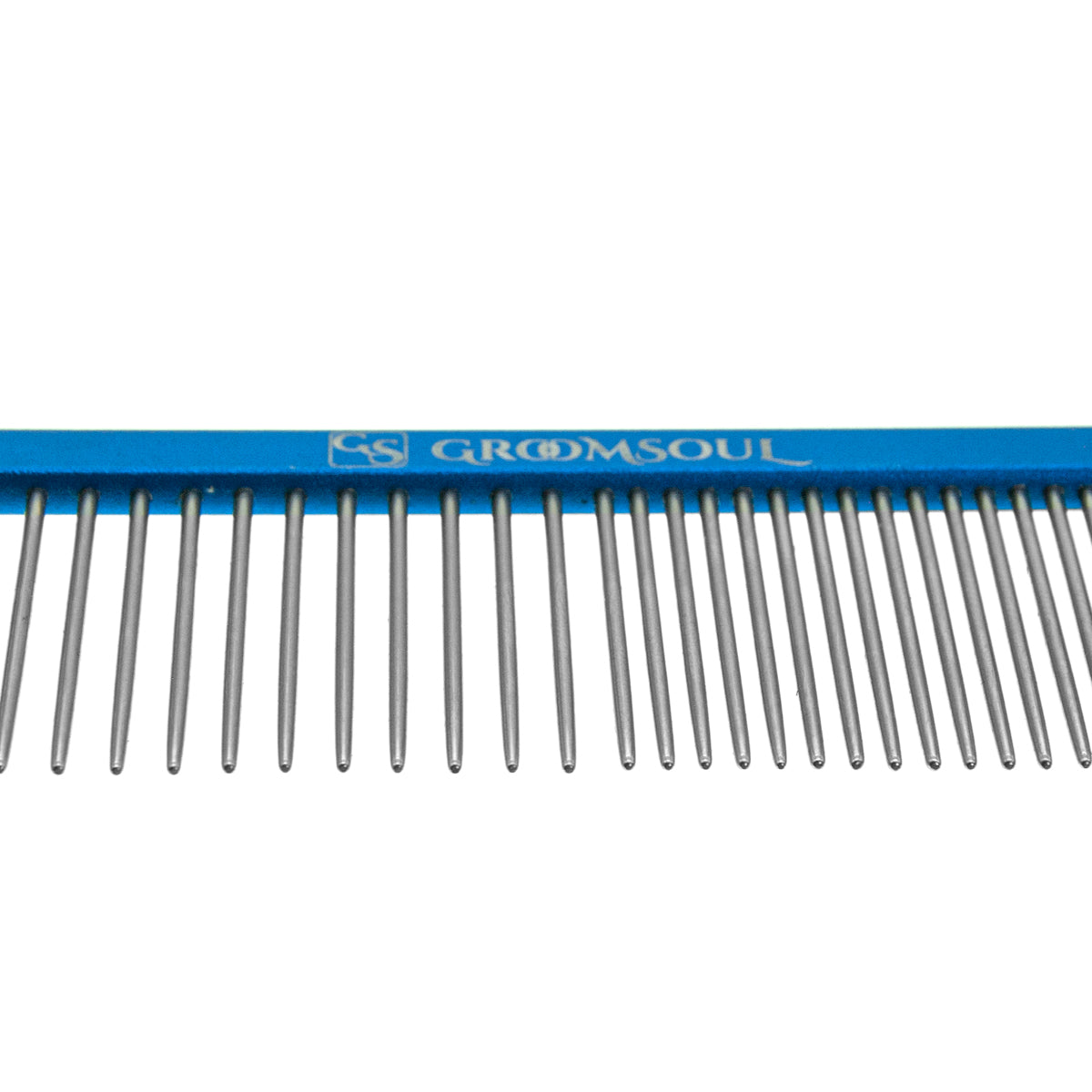 Металевий гребінець для тварин Groom Soul Blue Series, 19 см
