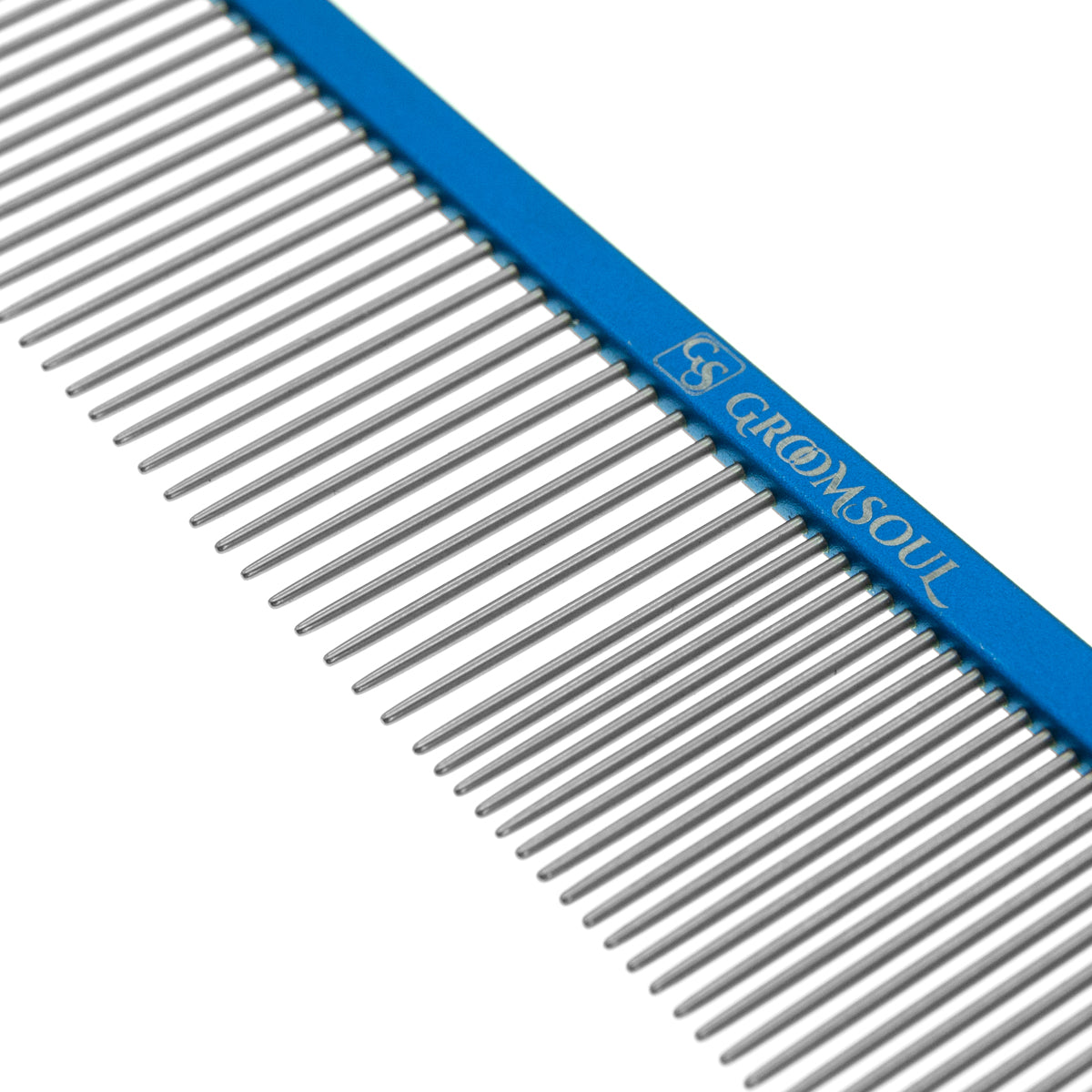 Металевий гребінець для тварин Groom Soul Blue Series, 19 см