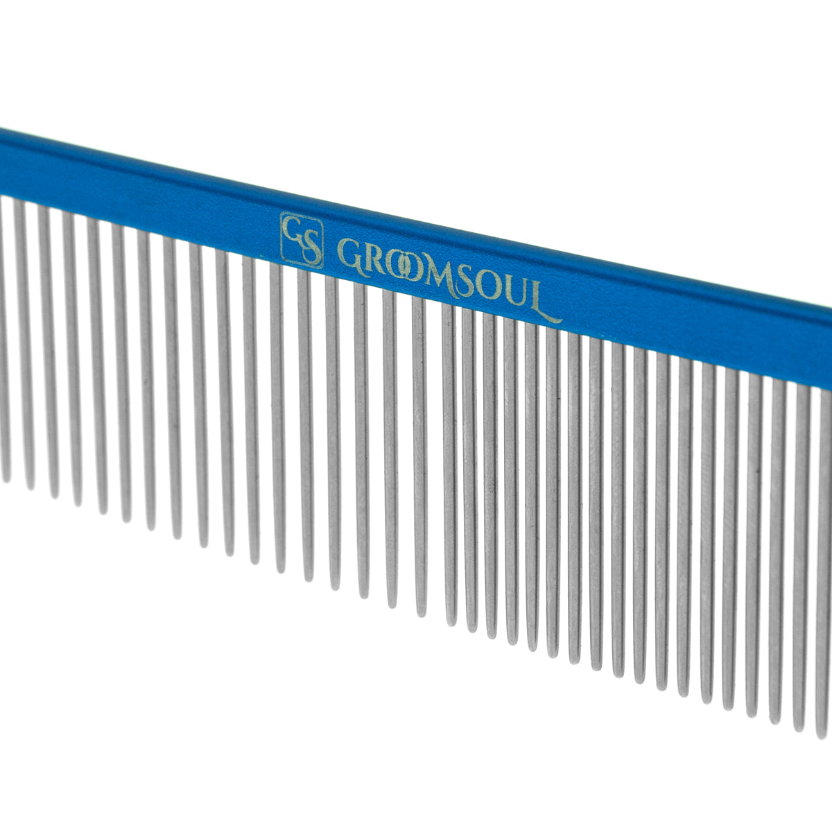 Металевий гребінець для тварин Groom Soul Blue Series, 19 см