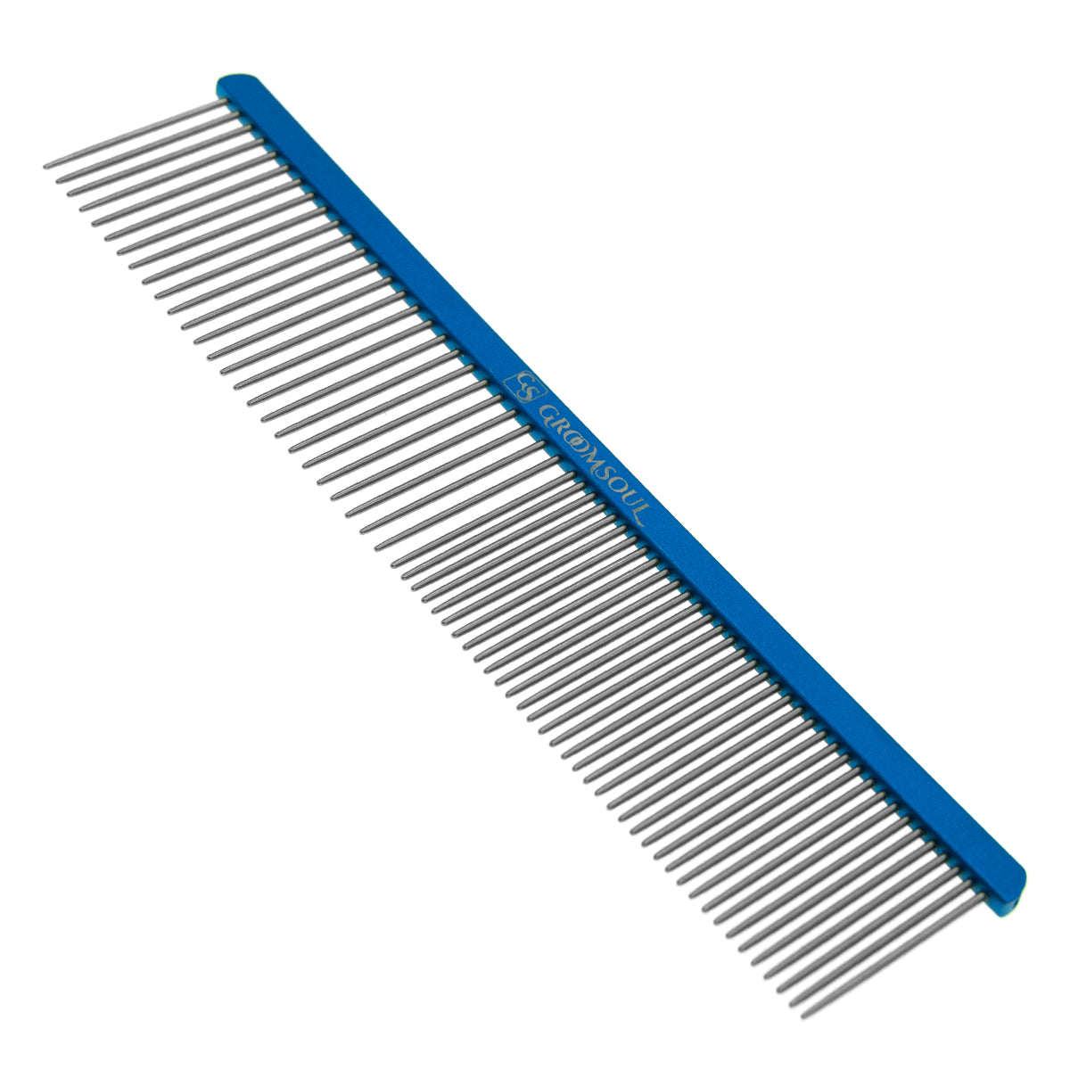Металевий гребінець для тварин Groom Soul Blue Series, 19 см