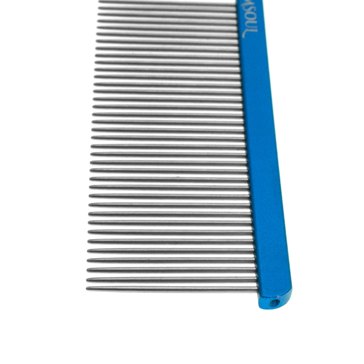 Металевий гребінець для тварин Groom Soul Blue Series, 19 см
