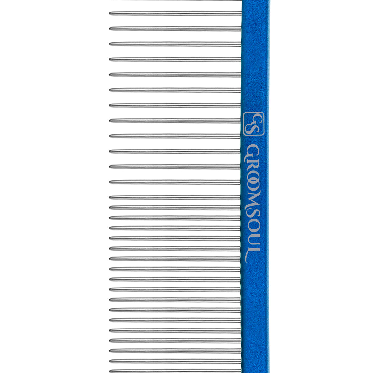 Металевий гребінець для тварин Groom Soul Blue Series, 19 см