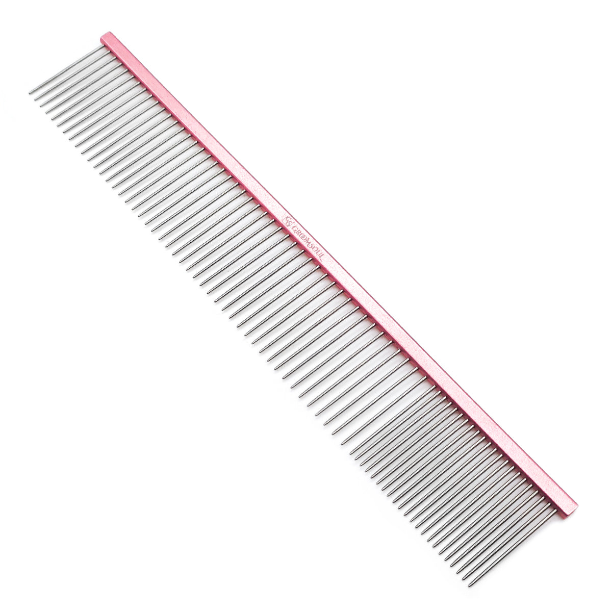 Groom Soul Pink Series metal comb for animals, 24.5 cm