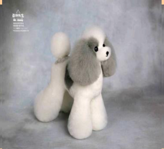 Teddy Ganzkörperfell, Weiß-Grau (Teddy full body hair (white and grey)