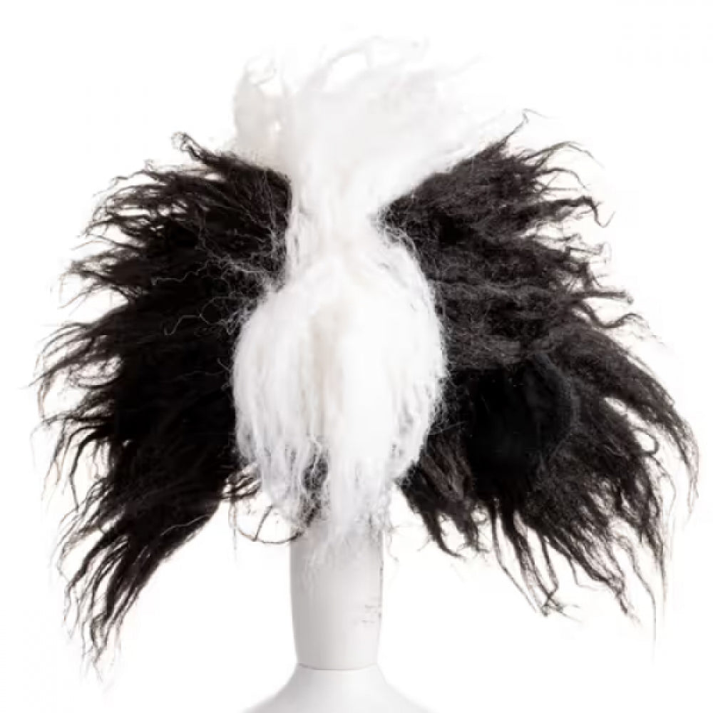 Teddy bear fur, black and white – ears down