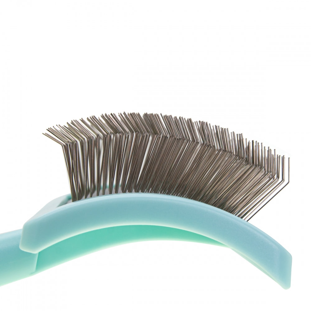Большая пуходёрка для животных с удлинёнными зубцами – Groom Soul Pro Series Extra Long Pins Mint