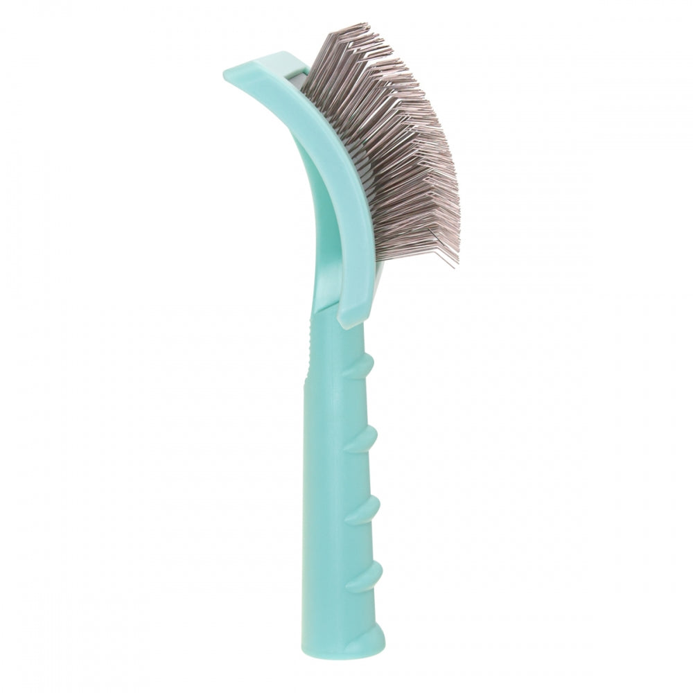 Большая пуходёрка для животных с удлинёнными зубцами – Groom Soul Pro Series Extra Long Pins Mint