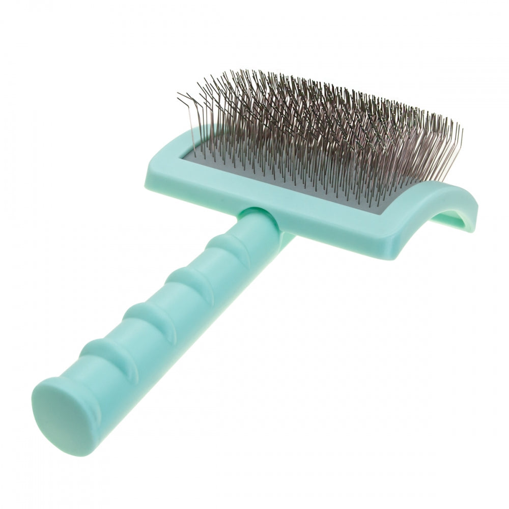 Большая пуходёрка для животных с удлинёнными зубцами – Groom Soul Pro Series Extra Long Pins Mint