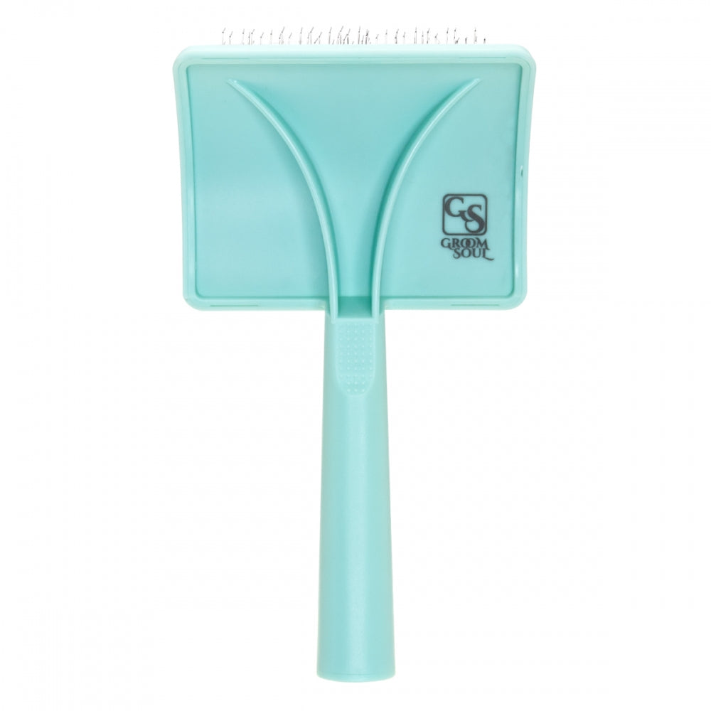 Большая пуходёрка для животных с удлинёнными зубцами – Groom Soul Pro Series Extra Long Pins Mint