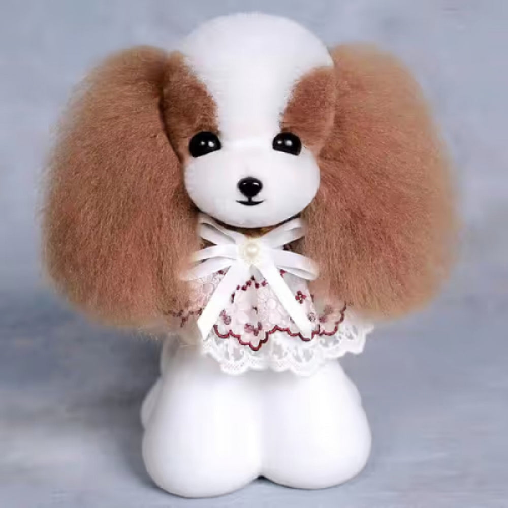 Teddy head fur, brown-white – ears down