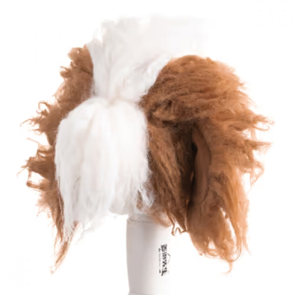 Teddy head fur, brown-white – ears down