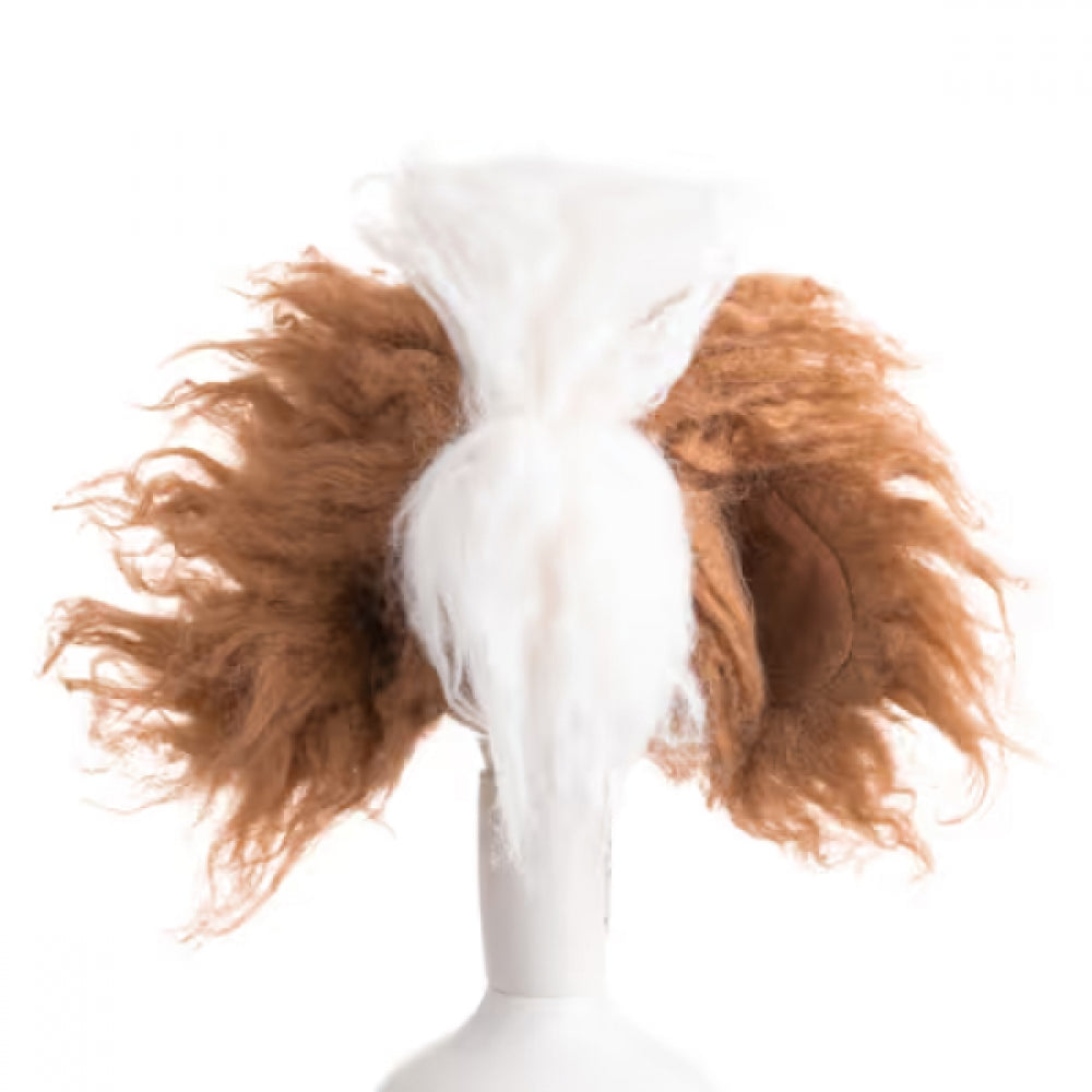 Teddy head fur, brown-white – ears down