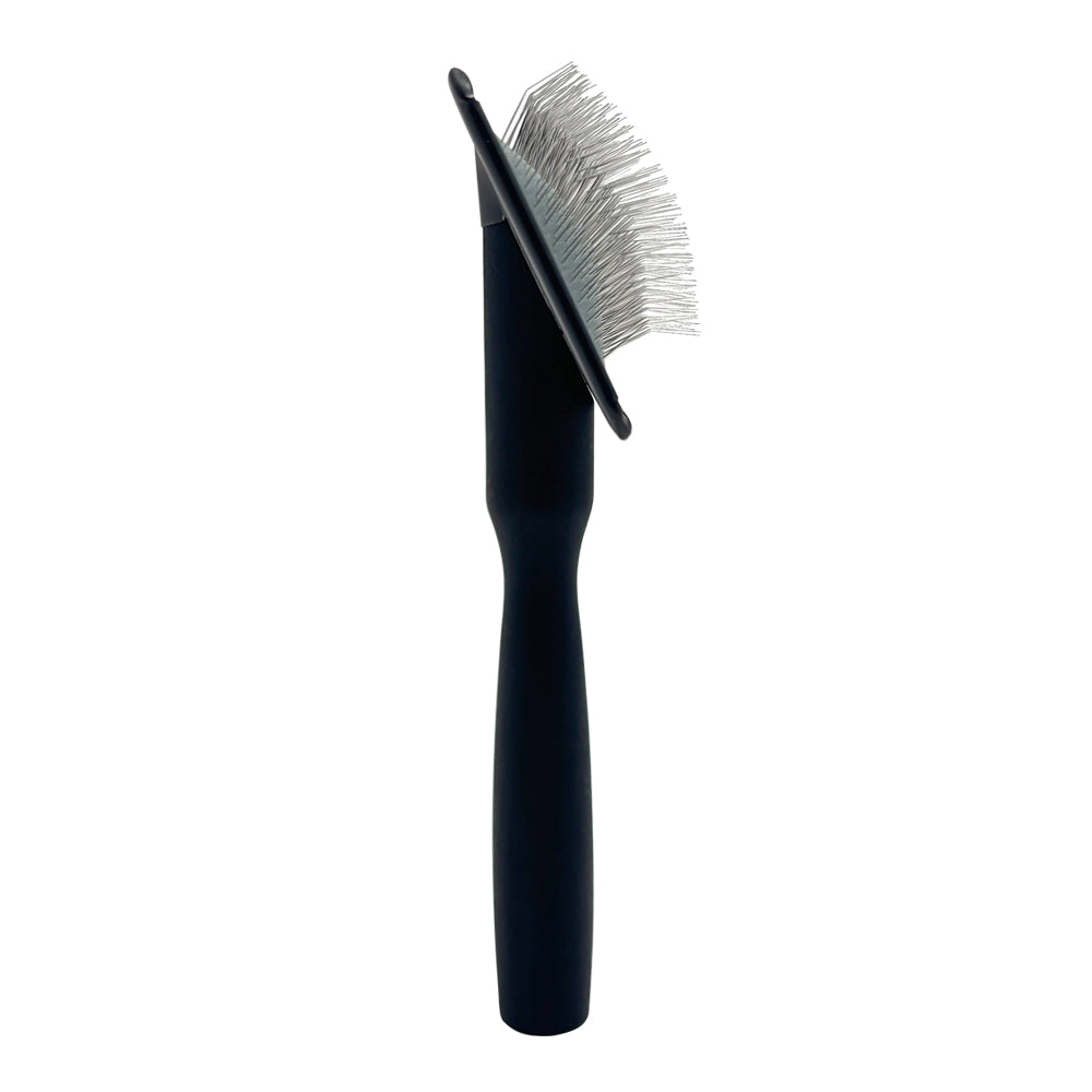 Щетка-пуходерка для животных со средней длиной зубцов Groom Soul Basic Series Frosted Titanium