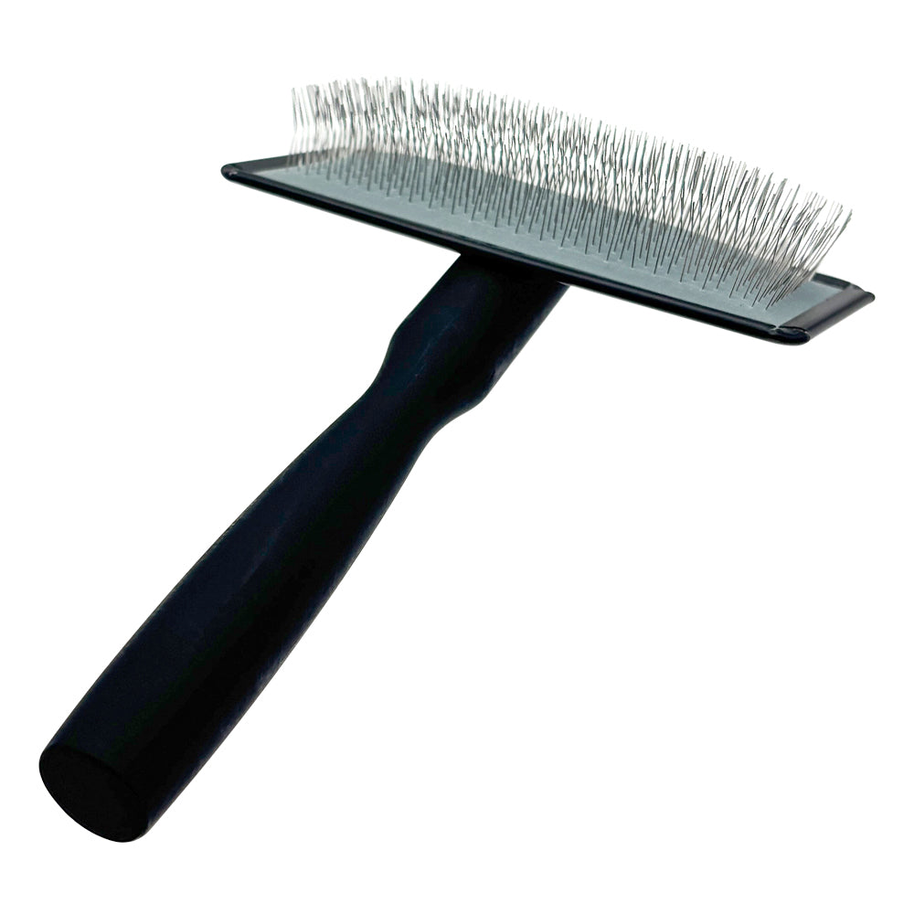 Щетка-пуходерка для животных со средней длиной зубцов Groom Soul Basic Series Frosted Titanium